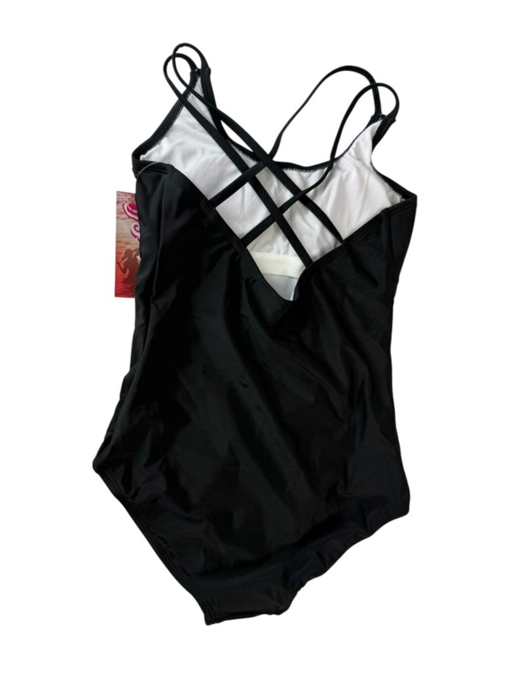 KANU SURF New NWT Swimsuit Black, Size Girl's 14 (Large).  Solid.  Style 1153.